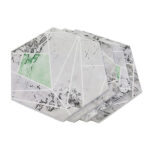 Coaster Marble Hexagon