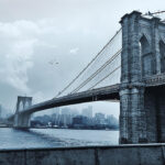 Canvas with wooden frame ''Brooklyn Bridge''