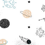 Wrapping Paper "Space pattern" 90cm. x 200cm.