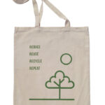 Cotton bag with long handles 37x41