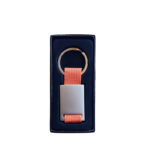 Metal Keychain with strap Orange