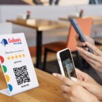 Table top Google reviews stand